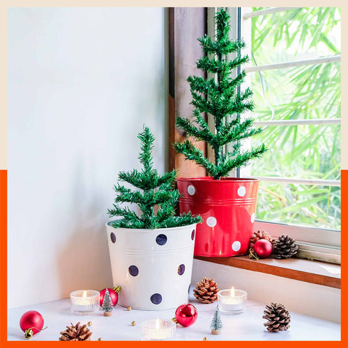 RUI Hanging Metal Pot Holders / Planters for Home / Balcony / Garden | White - Set of 5
